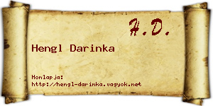 Hengl Darinka névjegykártya